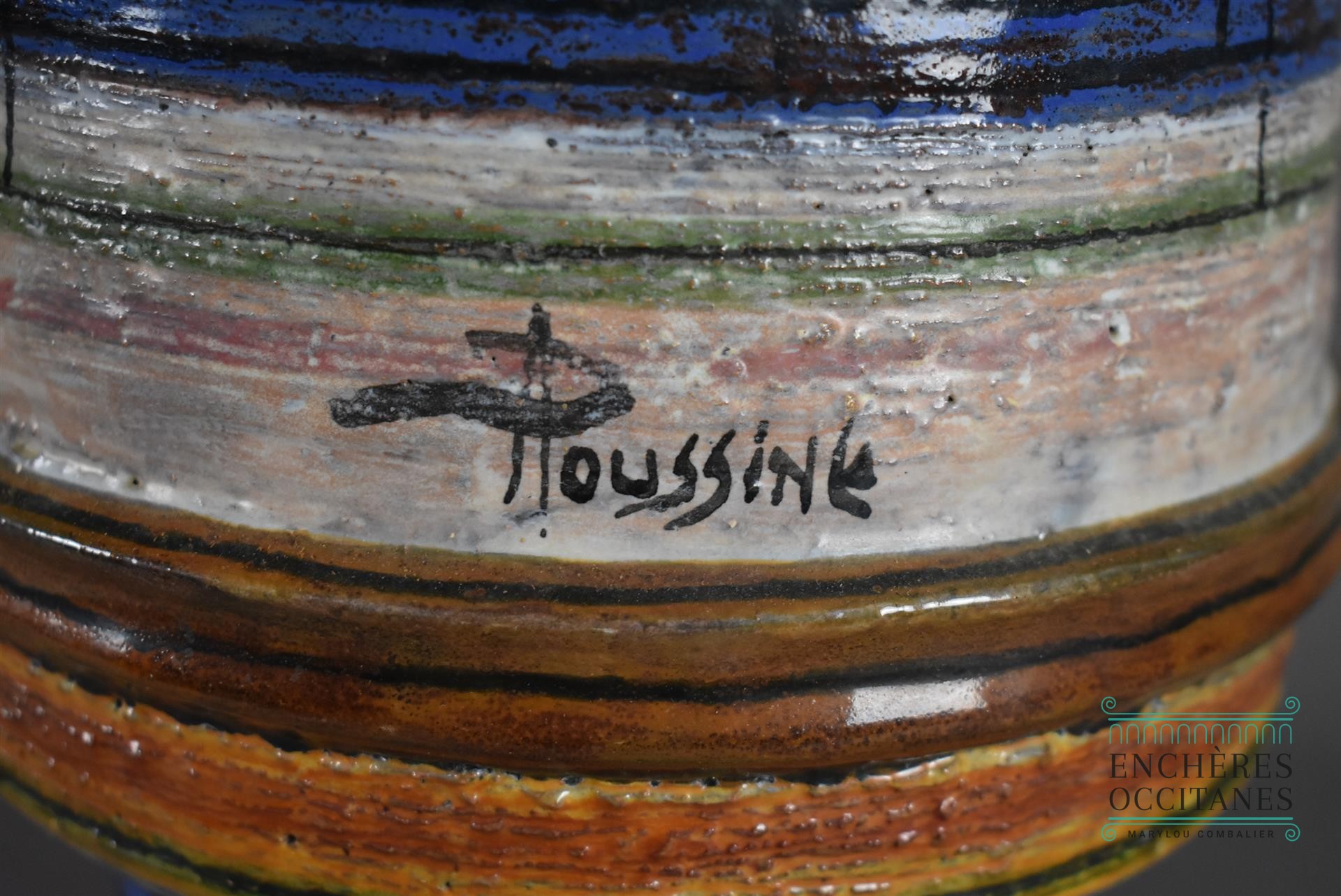 Jacques POUSSINE (XXe siècle) à SaintVincens. Pied de lampe en