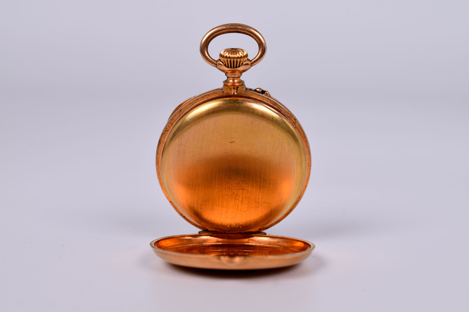 Montre de gousset en or jaune 18K, 750/1000e (cache-poussière également