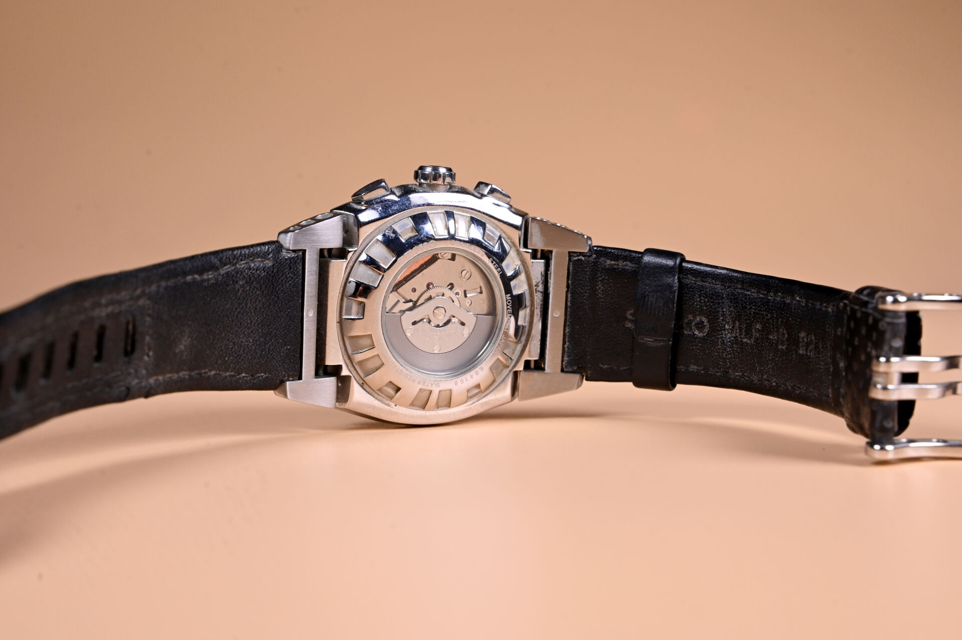 Horloge Murale indus, Cadran Mordoré et Chiffres en métal, Diam 80 cm